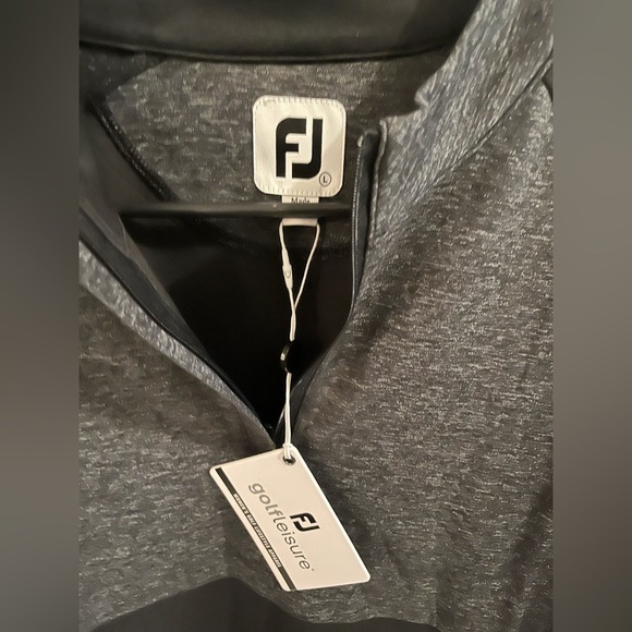 New FootJoy Black Heather Block Half Zip Midlayer - Picture 3 of 6